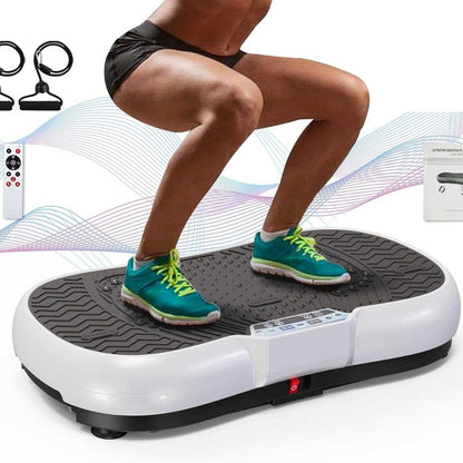 ELEVA Smart Vibration Plate – 99 Speed Levels, Remote Control, Loop Bands, Bluetooth Speaker