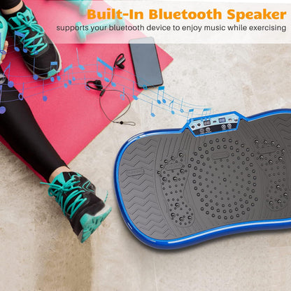 ELEVA Smart Vibration Plate – 99 Speed Levels, Remote Control, Loop Bands, Bluetooth Speaker